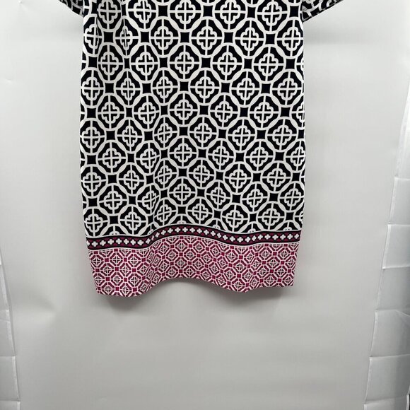 NY Collection Women's Short Sleeve Multicolor Shift Dress Size XL Above Knee - Picture 5 of 9